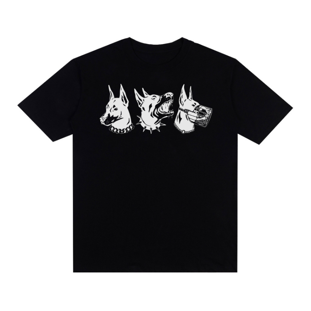 Camiseta Oversized Doberman Street Wear 100% algodão Estampada