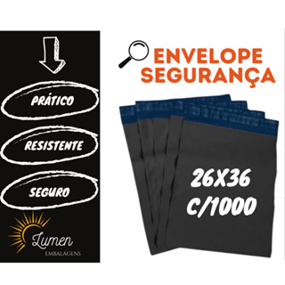 1000 Unid. Envelopes Ecommerce 26x36 -  Saco Embalagem Para Correio Ecommerce - Envelope Segurança em Oferta na Shopee