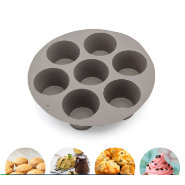 Forma Silicone Air Fryer Cupcake 7 Mini Bolos Antiaderente Livre de Bpa
