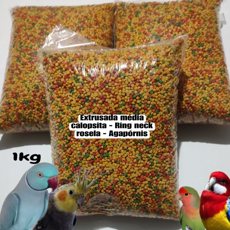 Extrusada média para Calopsita - Ring Neck - Rosela - Agapórnis - Caturrita em Oferta na Shopee