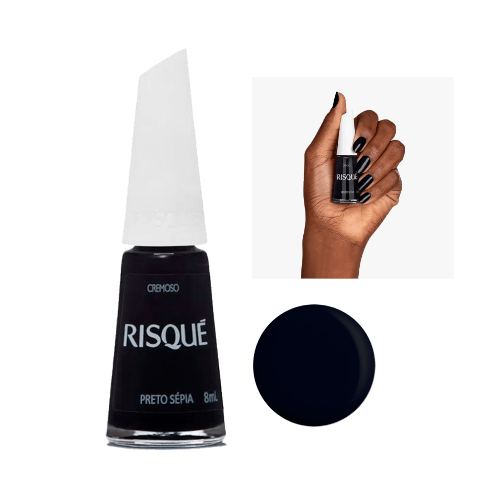 Esmalte Risque Preto Sepia