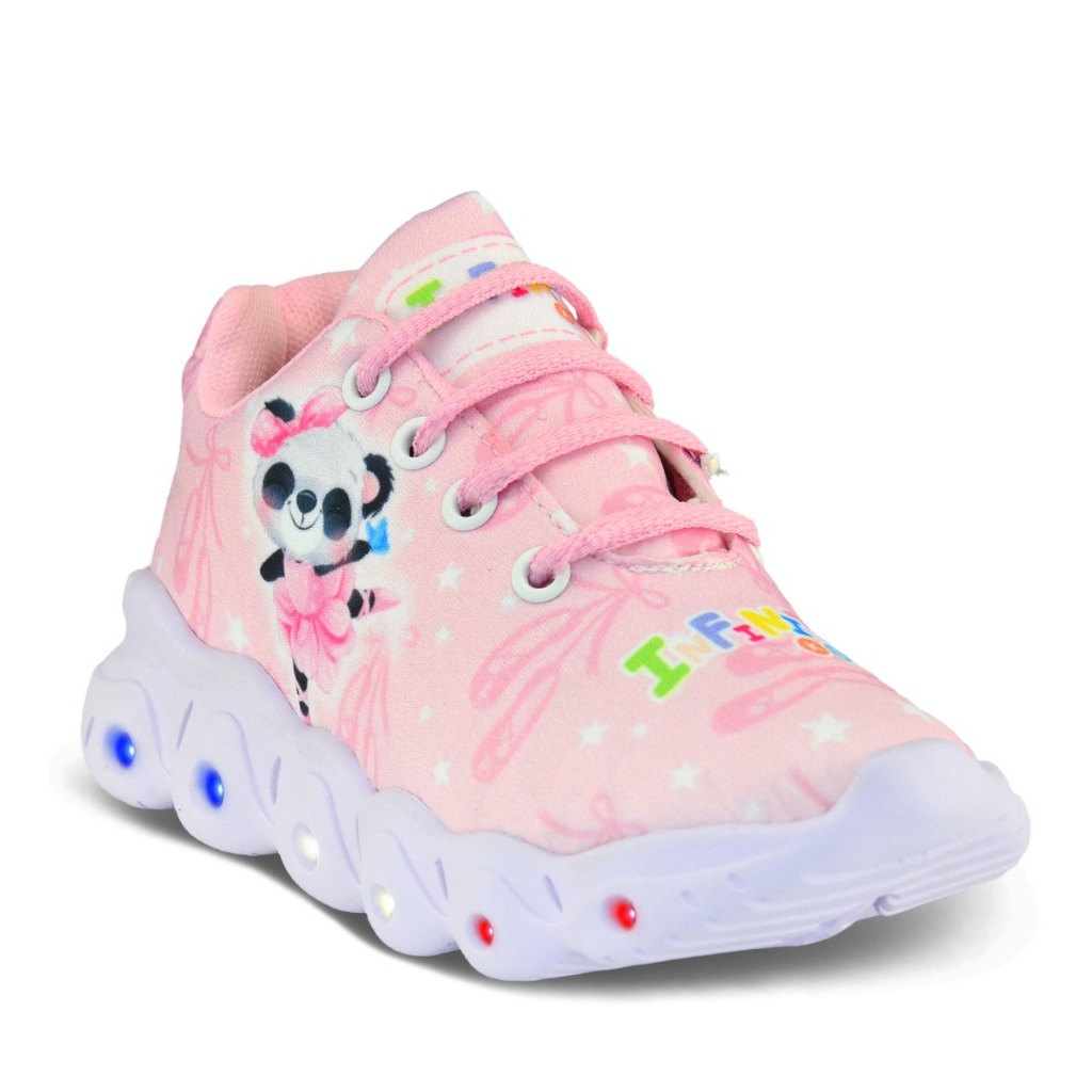 Tênis Infantil De Led Casual Meninas Pandinha Bailarina Luzes em Oferta na Shopee