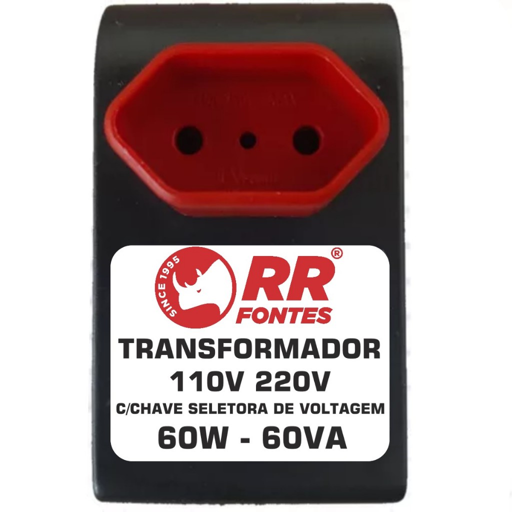 Transformador Conversor Voltagem 220v 110v 60w 220 Para 110