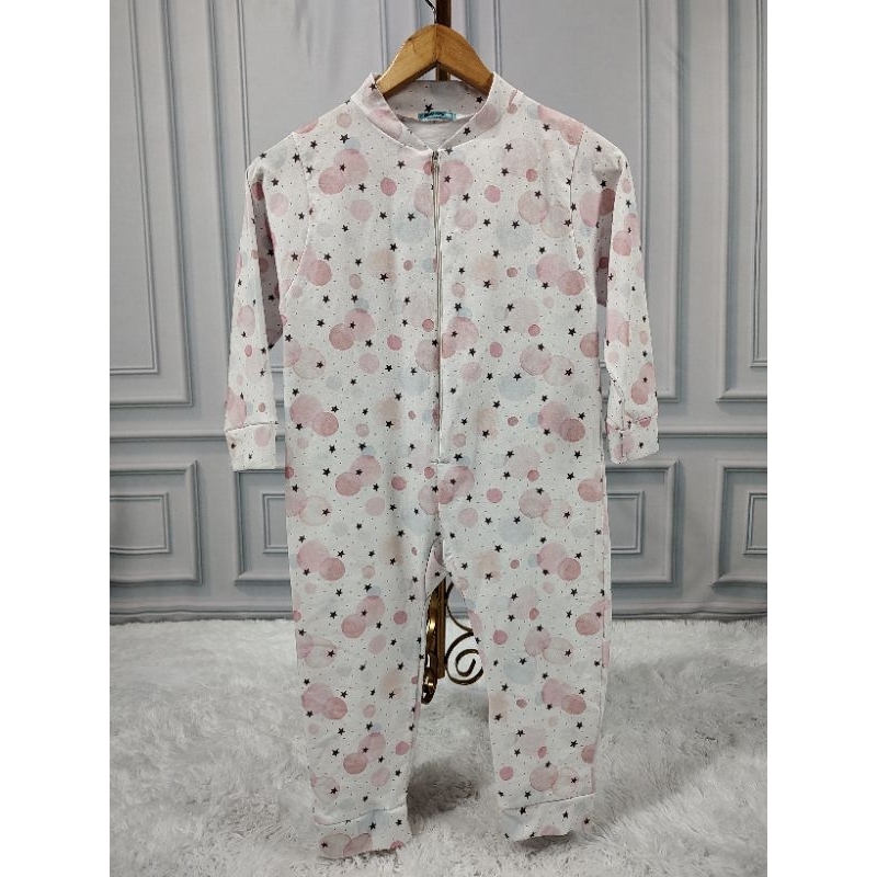 Pijama Macacão com Zíper Infantil Menino e Menina 100% algodão Manga Longa Estampado