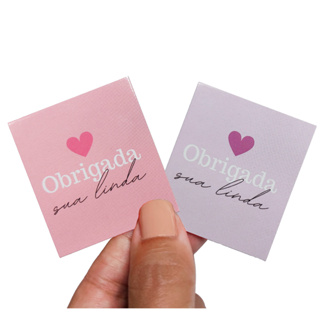 50, 100 ou 250 Mini Cartão Tag Agradecimento Cliente Encomenda Cartão Obrigada Sua Linda Mulher em Oferta na Shopee