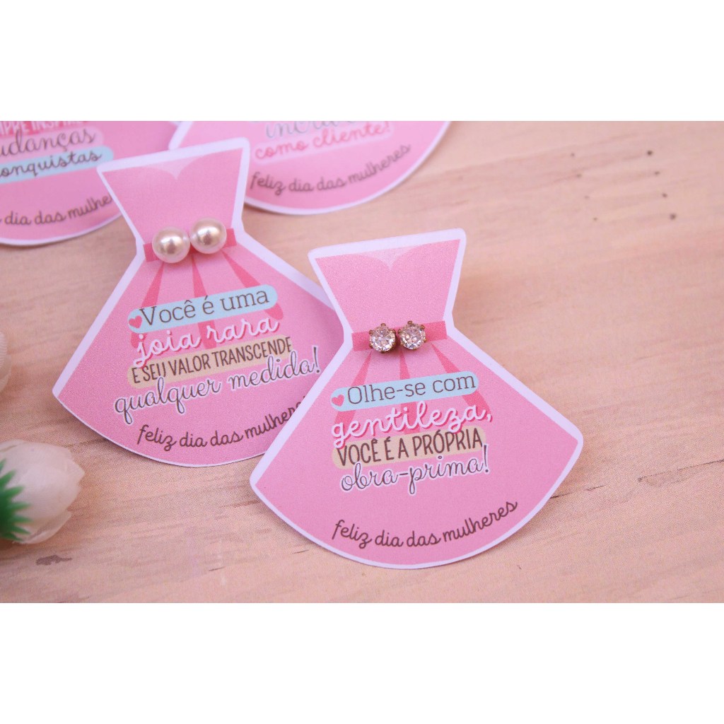 30 tags Brinco Vestido - Sua ARTE Aqui! Personalizado para mimo de clientes, festas e evento em geral