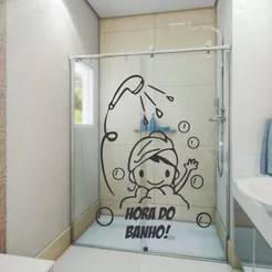 Adesivo Box banheiro - Hora do Banho