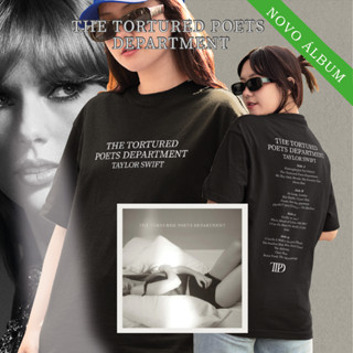 Camiseta The Tortured Poets Department Taylor Swift T-shirt The Eras Tour Feminina Tshirt Blusa Camisetas 100% algodão fio 30.1 penteado