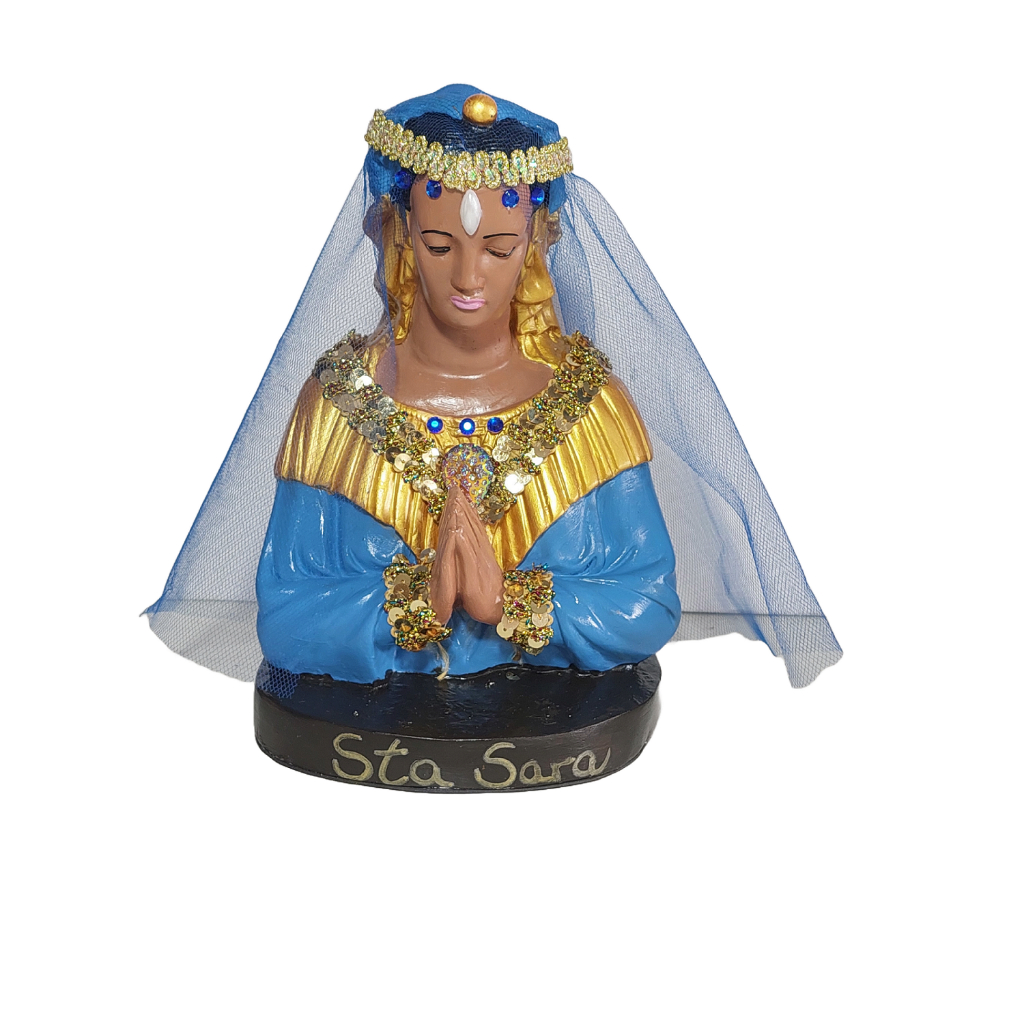 Santa Sara de Kali escultura Sara Cali c/ Renda Pedras Especial