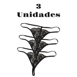 Kits de calcinhas de renda 1520 com transparência fio dental femininas românticas sensuais amor e paixão promoção imperdível