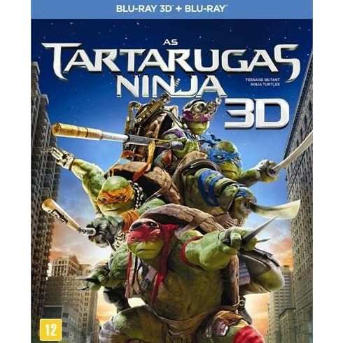 Bluray  3D/2D DUPLO As Tartarugas Ninjas