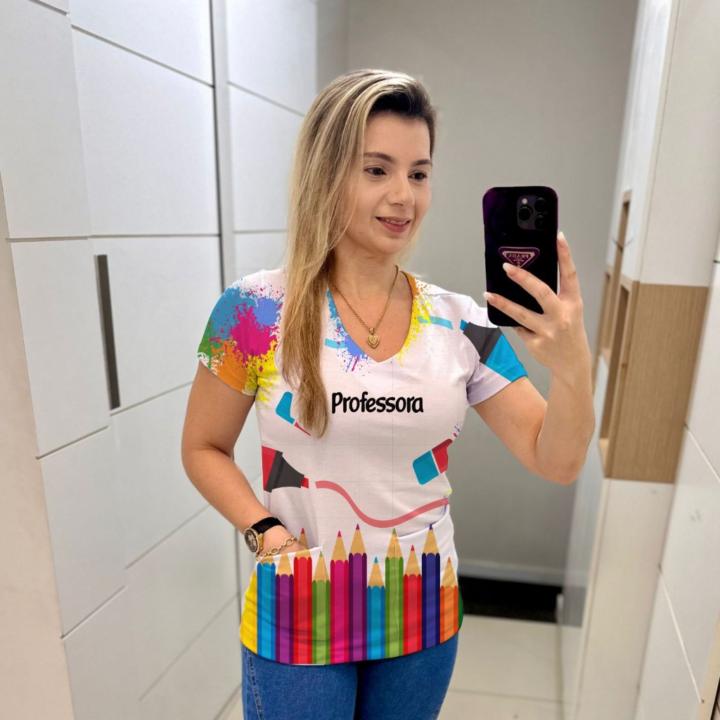 BATA COM BOLSO//SCRUB/PIJ CIRURGICO/AVENTAL/EDUCAÇÃO/EDUCADORA/PEDAGOGIA/PROFESSORA