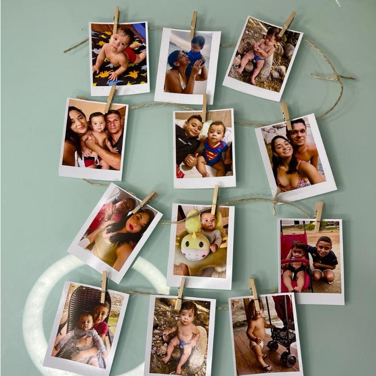 Kit de Mini Fotos + Varal + Mini Prendedor