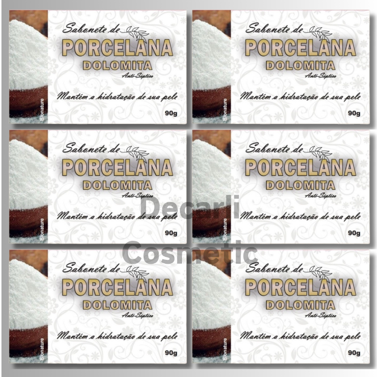 6 UN Sabonete Barra de Porcelana (Dolomita) 90g - Bionature em Oferta na Shopee