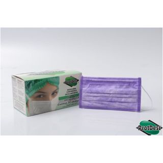 Máscara Cirúrgica Tripla Lilás, Rosa Pink, Preto -  Protdesc 50 Unidades em Oferta na Shopee