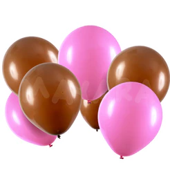 Bexiga - Balão Rosa e Marrom 8 Polegadas - 50 unidades