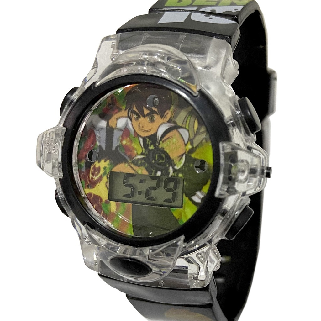 Relógio Ben 10 Infantil Masculino Menino com Luz Led e Toque Musical