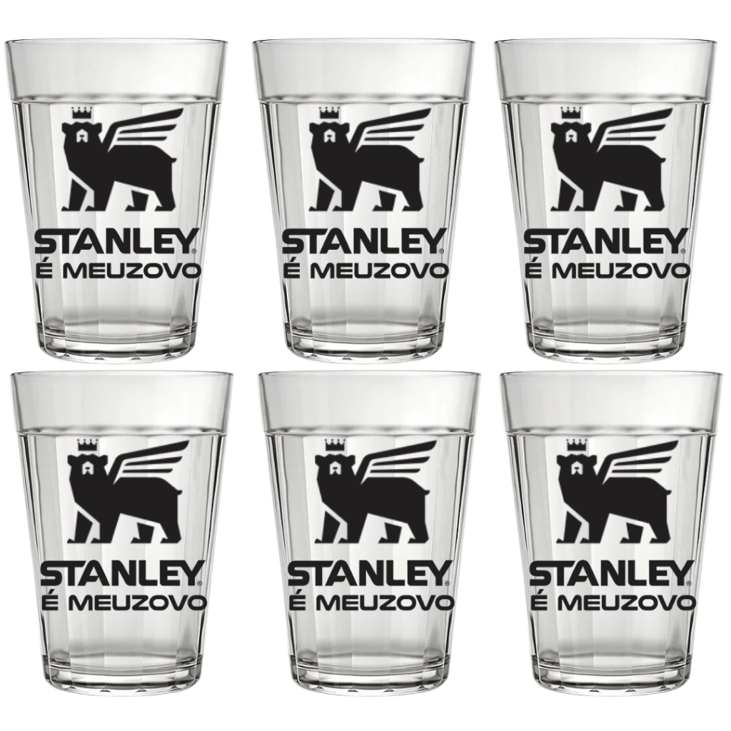 Jogo 6 Copos Americano Stanley é Meuzovo Cervejeiro Raiz