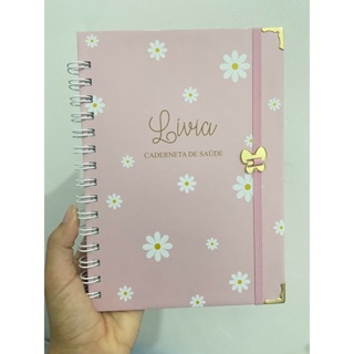 Caderneta de vacinação ou de saúde Personalizada Flores / A5 em Oferta na Shopee