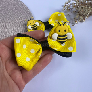 Laço ou par de laços para menina Abelha abelhinha presilha faixinha em Oferta na Shopee