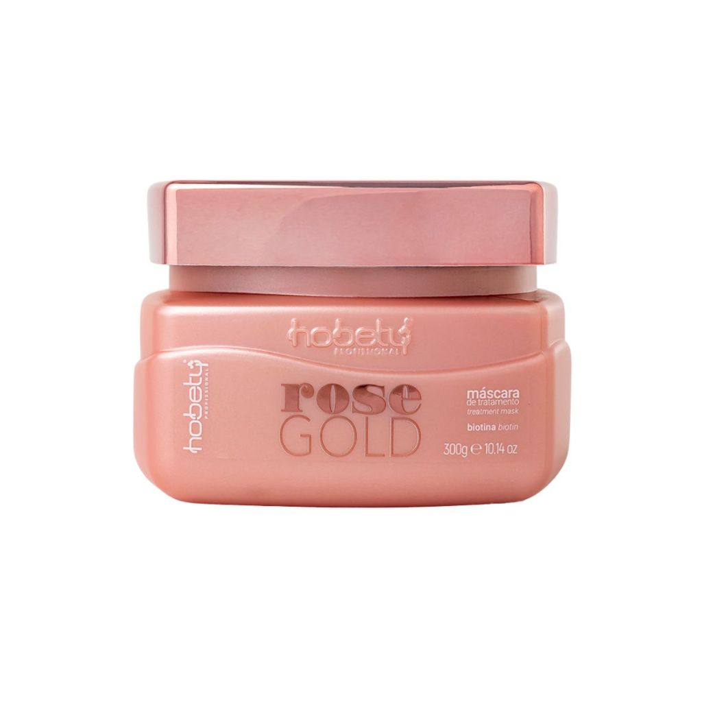 Detalhes do Kit Rose Gold Hobety Shampoo 300ml+Máscara 300g+Finalizador 60ml