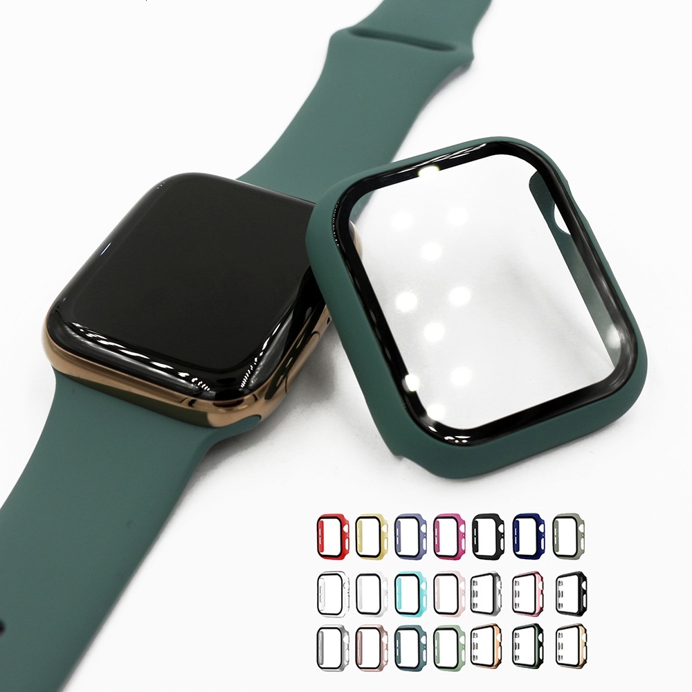 Smartwatch Protetora Capa Para Apple Watch 38mm 40mm 41mm 42mm 44mm 45mm iWatch 10 11 46mm 42mm PC Bumper Capinha Case