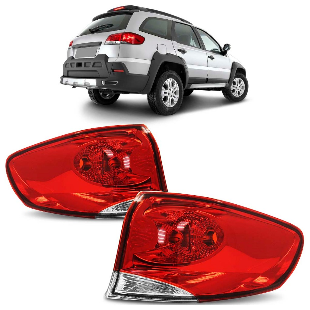 Lanterna Traseira Palio Weekend Adventure 2009 2010 2011 2012 Canto Bicolor Lente Acrilico em Oferta na Shopee