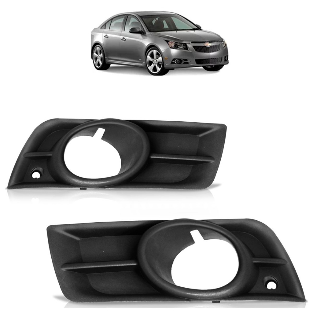 Moldura Grade Milha Cruze Sedan 2011 2012 2013 2014 Com Furo Preto em Oferta na Shopee