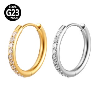 Piercing Helix Conch Argola Titânio Pvd Clik Zircônias Cravejadas em Oferta na Shopee