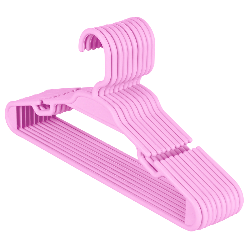 50 Cabide Infantil Rosa 5,5mm Plástico Para Roupa Bebê e Criança em Oferta na Shopee