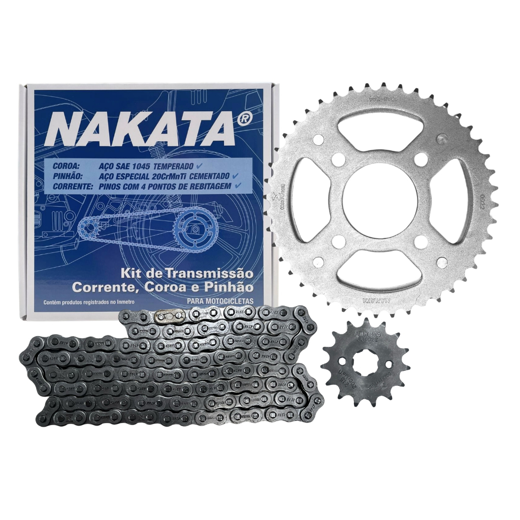 Kit Relação Transmissão Titan Fan Start Cargo 160 2015 até 2025 Original Nakata em Oferta na Shopee