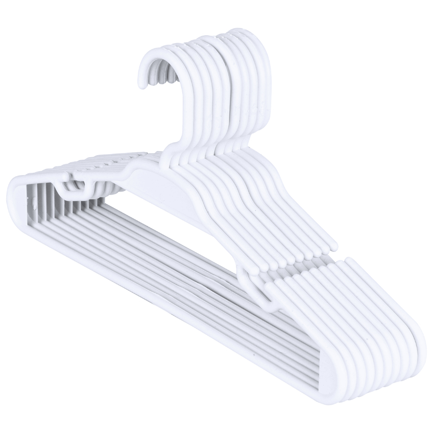 20 Cabide Infantil Branco 5,5mm Plástico Para Roupa Bebê e Criança em Oferta na Shopee