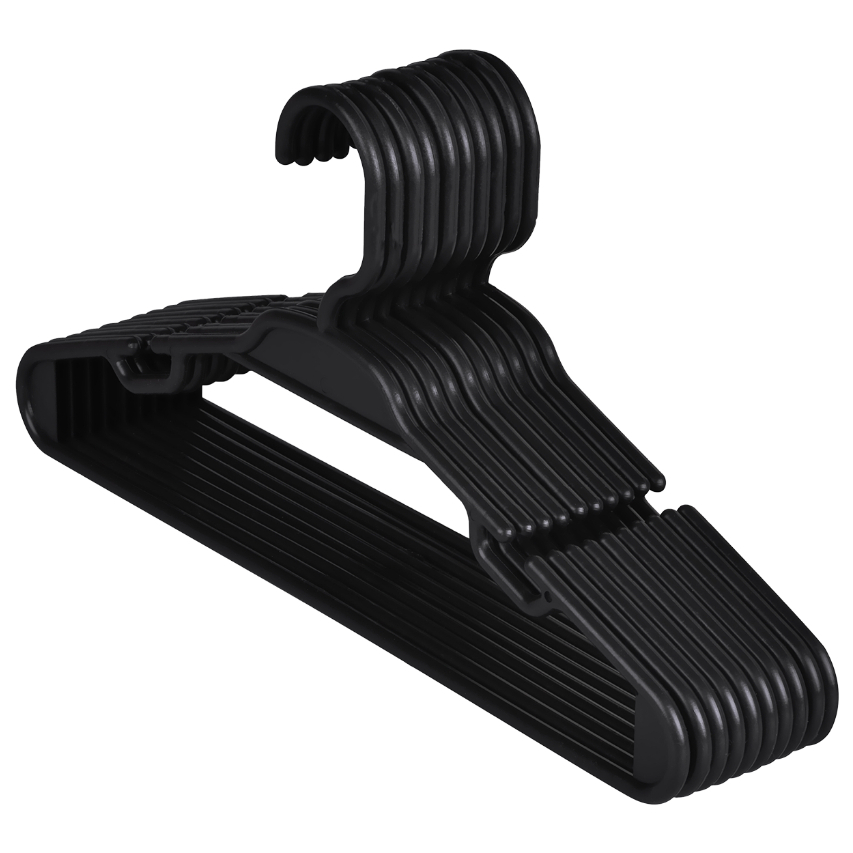 30 Cabide Infantil Preto 5,5mm Plástico Para Roupa Bebê Criança em Oferta na Shopee