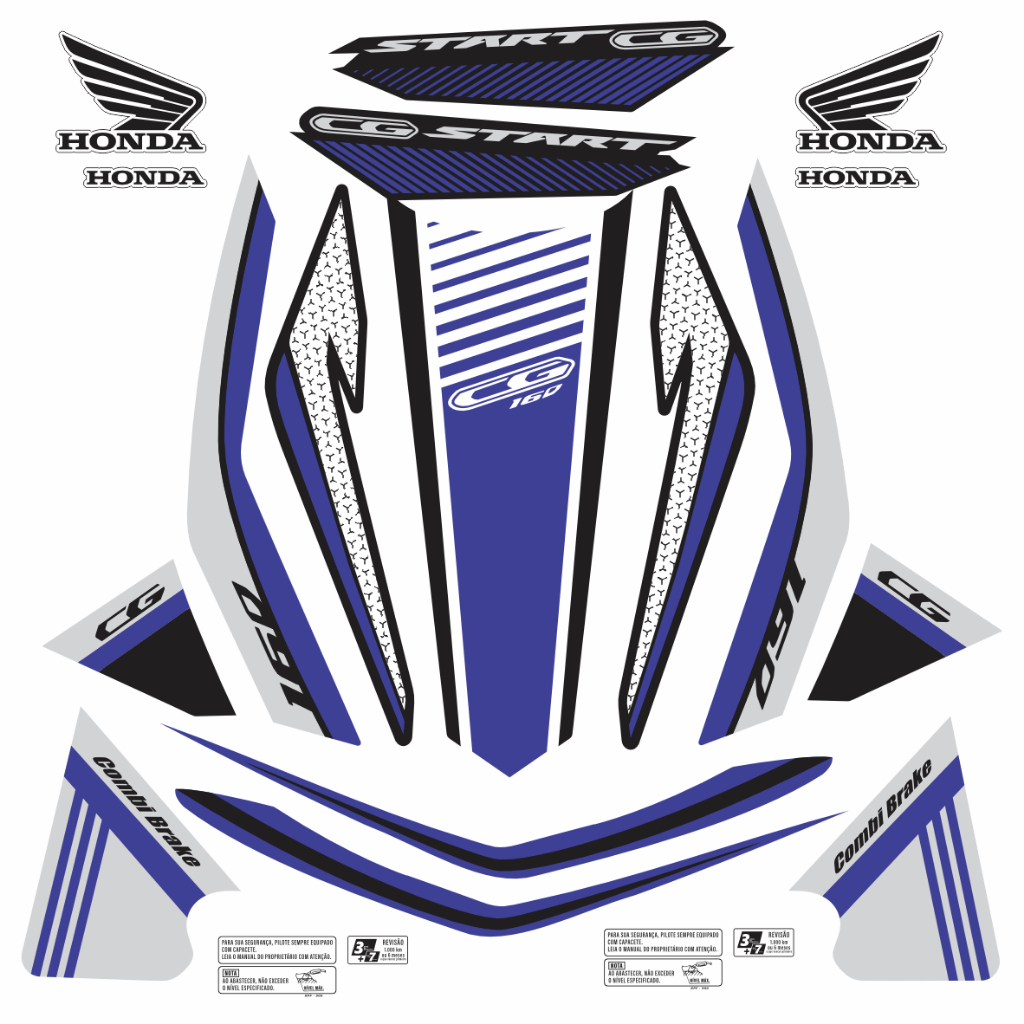 KIT - ADESIVO PARA MOTO - CG START 160