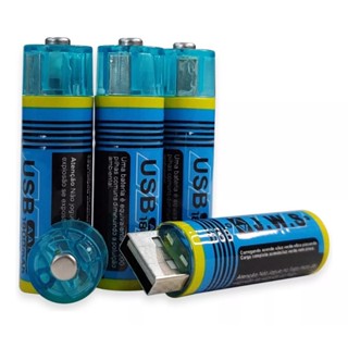 Kit 4 Pilhas Recarregável Via Usb Aa 1.5v 1.800mah Pilha JWS