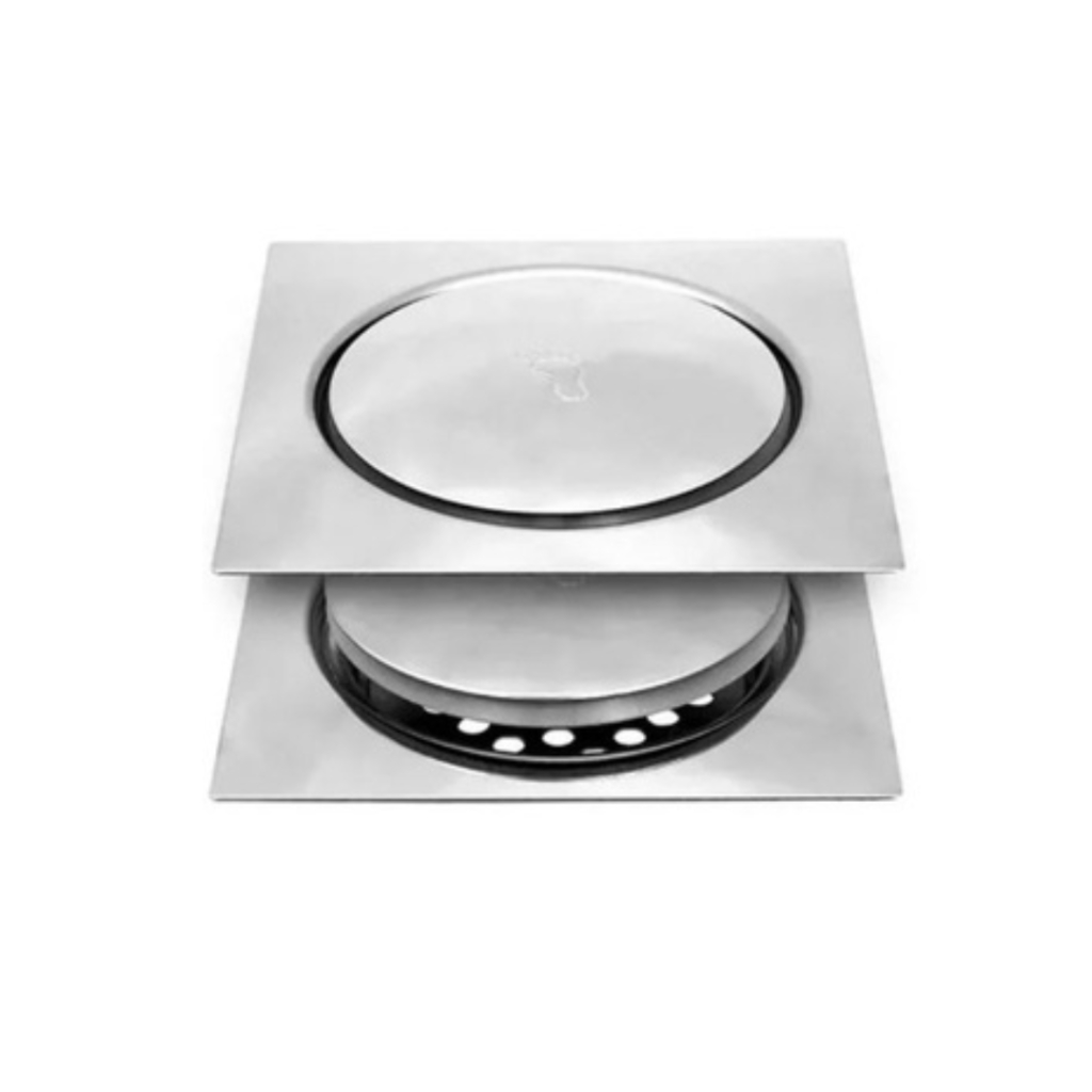 Ralo Inteligente Click Para Banheiro 15x15 Cm Inox