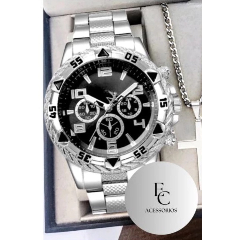 Relógio Masculino de Aço inoxidável