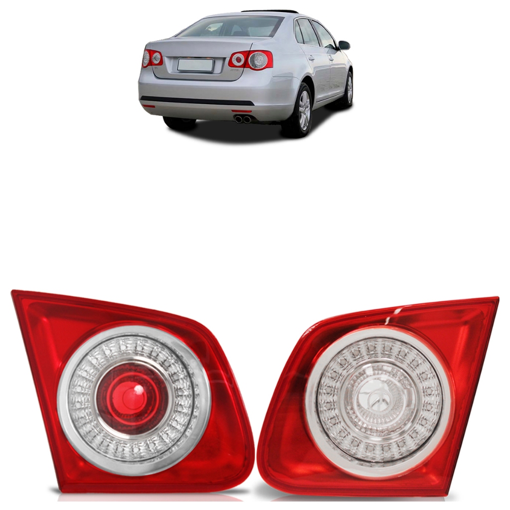 Lanterna Traseira Jetta 2007 2008 2009 2010 Bicolor Tampa Porta Malas Lente Acrilico