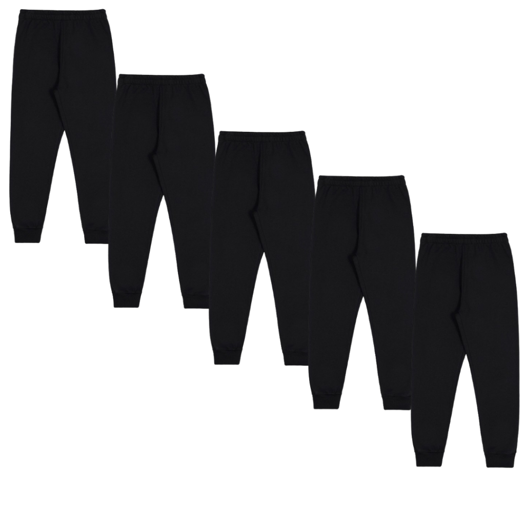 Kit com 5 Calças de Moletom Infantil e Unissex 1 ao 14 Anos