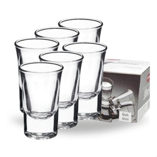 Copo Shot 24, 12, 6 unidades Dose de Vidro para Drinks Pinga Cachaça Tequila Whisky Licor 40ml em Oferta na Shopee