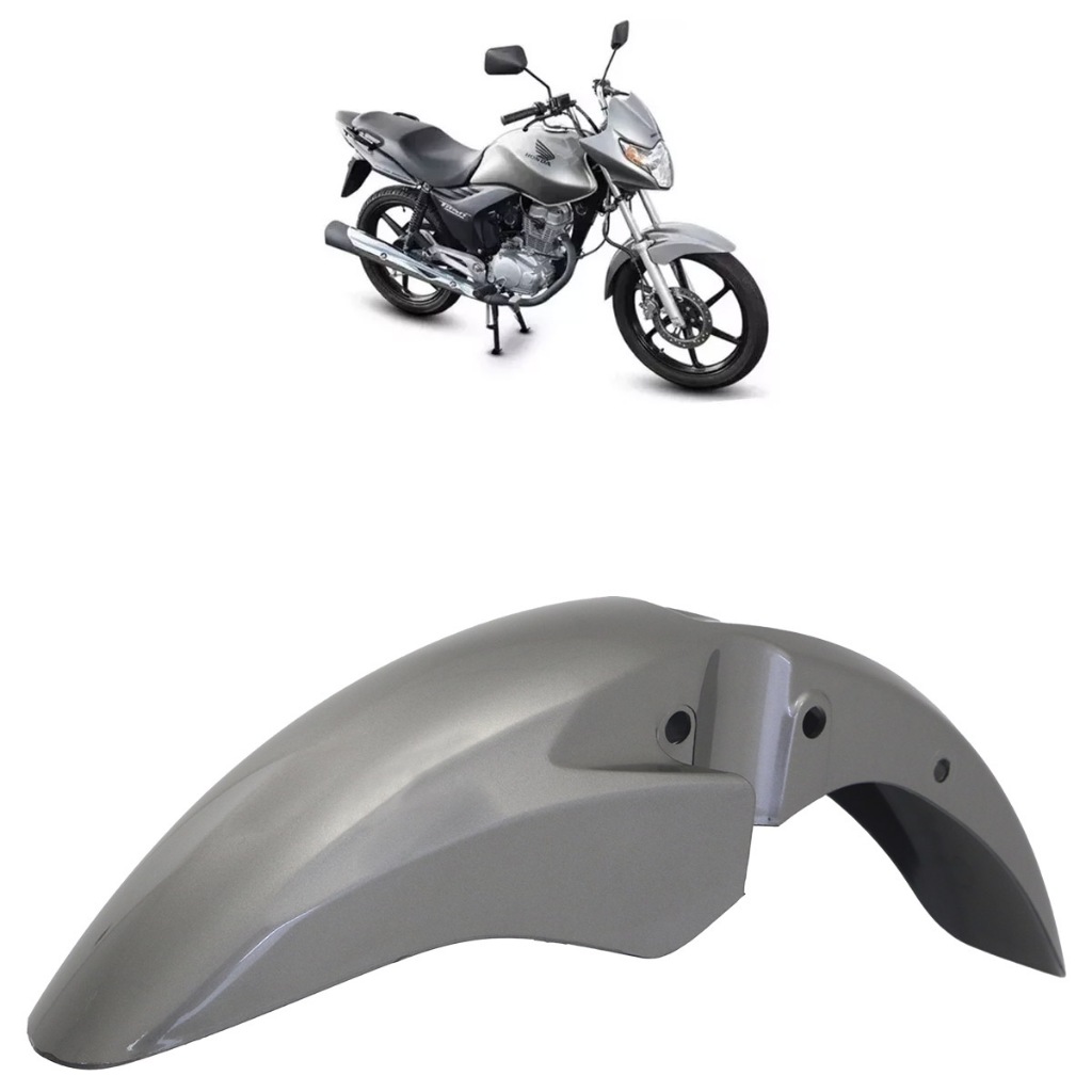 Paralama Dianteiro CG 150 Titan Mix 2009 2010 2011 2012 2013 Prata Liso