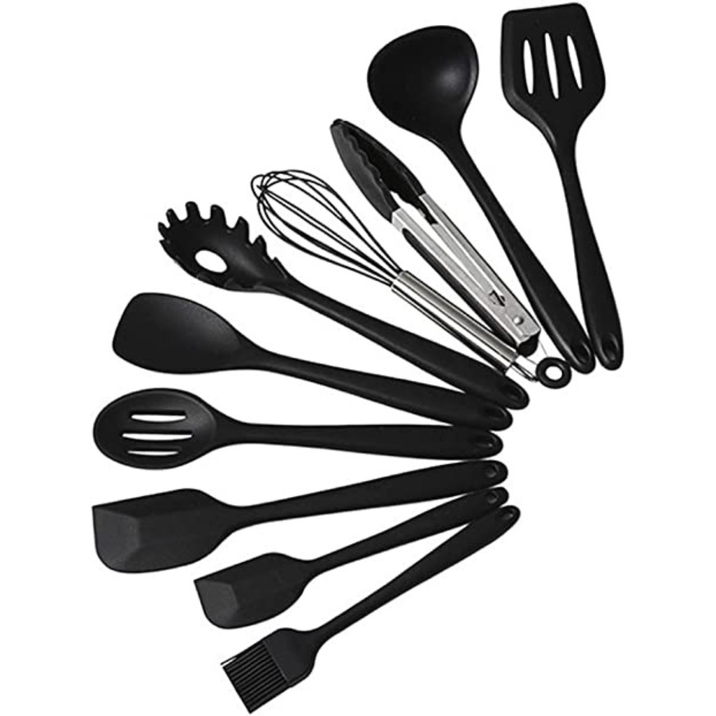 Conjunto Kit de Utensílios de Cozinha de Silicone Original - 10 peças Jogo Completo para Cozinha