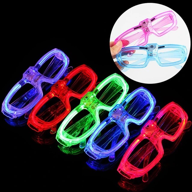 5-10-15-20 Unidades Oculos Led Festa Balada Eventos Shows - Retangular LED