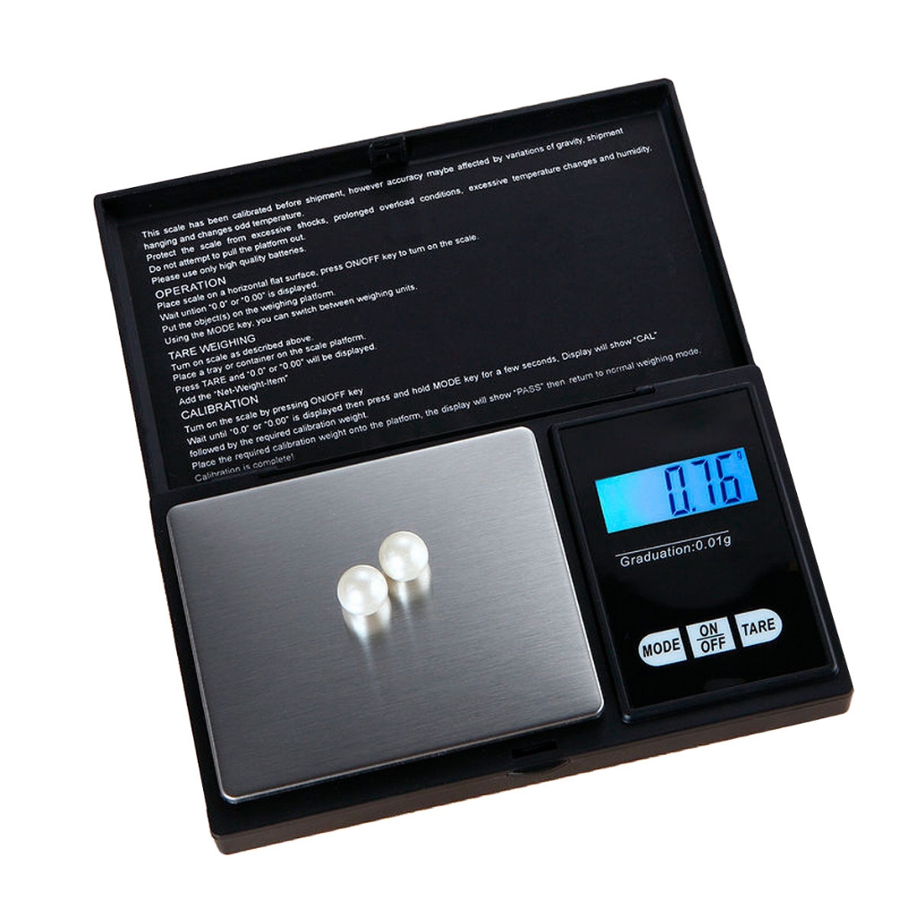 Mini Balança Digital Profissional de Bolso Alta Precisão 0,01g - 500g Pilha AAA