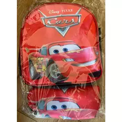 Kit Lancheira + Estojo Carros Filme Personagens Infantil Mochila Mochilinha Escolar Material Bolsinha McQueen Escola