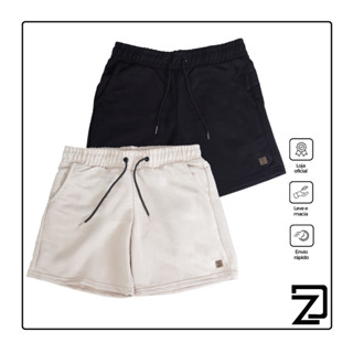 KIT 2 Bermuda Short Masculina Moletinho Casual Adulto