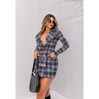 Chamise sobretudo blazer max Blazer Feminino Casaquinho Maxi Longo Sobretudo Social Blazer Com Botão Moda blogueira - Moda Outono roupas femininas
