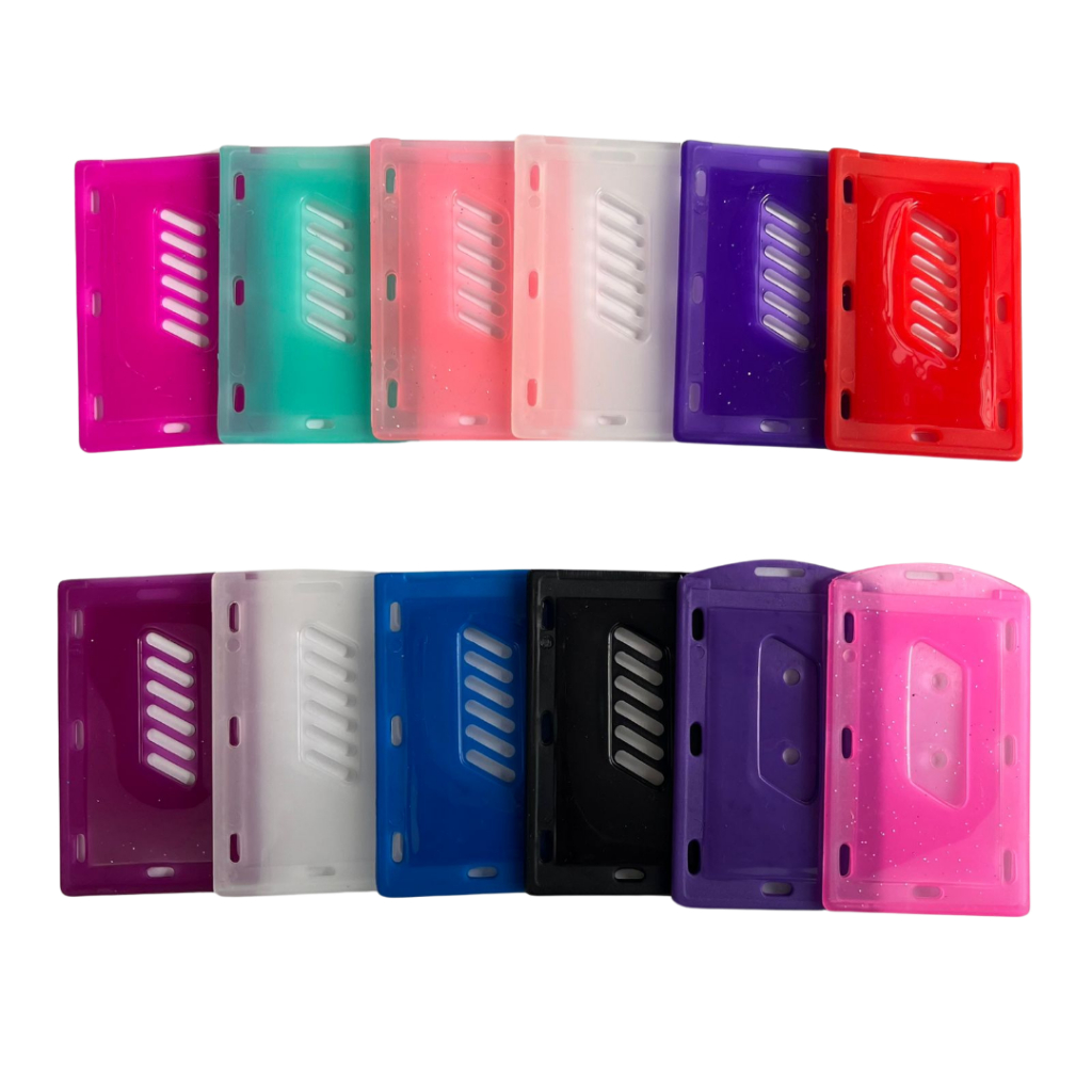 Porta Cartão de Ônibus de Plástico KIT 2 Unidades /  Metro / Escolar / Crachá de Trabalho (PD05) em Oferta na Shopee