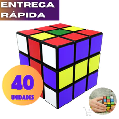 Kit C/40 Cubos Mágicos Brinquedo Interativo para Crianças e Adultos de Qualidade e Resistente para Raciocinio