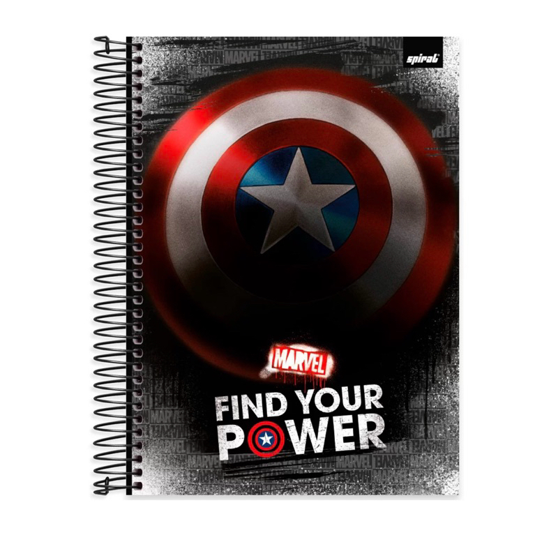 Caderno Universitário Capa Dura 10X1 160 Folhas Marvel Red Brick Spiral - PT 1 UN